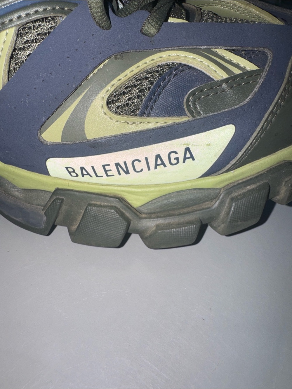 Balenciaga Men's Green & Blue Track Sneakers - Picture 5 of 12
